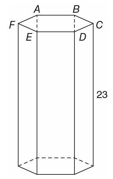 GRE Hexagon ABCDEF is a regular hexagon with a perimeter of 48.jpg