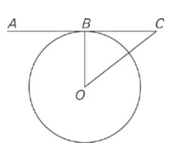 GRE Line segment AC is tangent to the circle with center O, and CO = 5..png
