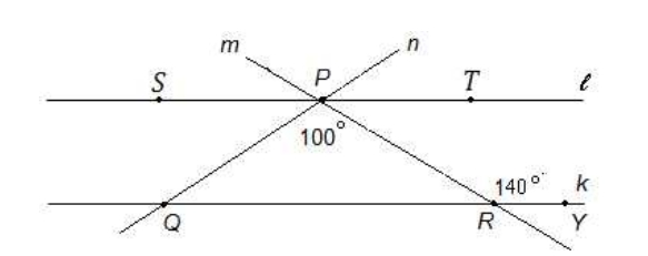 GRE Which of  the following angles have measure 40°.jpg