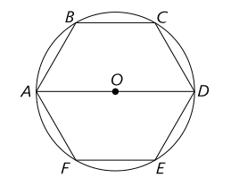 gre ABCDEF is a regular hexagon inscribed in circle.jpg
