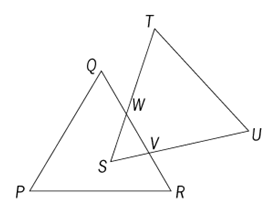 PQR and STU are identical equilateral triangles.png