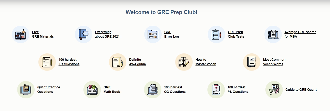 GRE Prep Club - NEW Homepage with the best resources! : Suggestions -  Announcements - Support