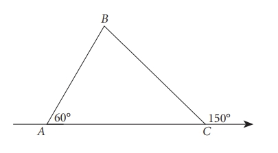 GRE In triangle ABC, if AB = 4, then AC =.jpg