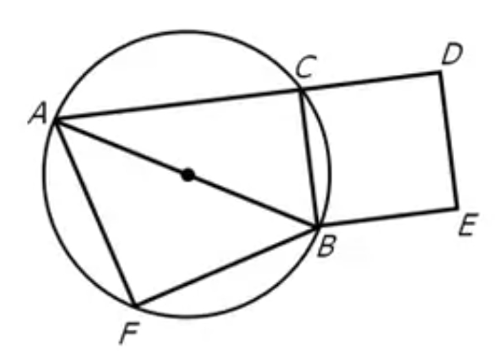 greprepclub AB is the diameter of the circle. If AF = BF =.jpg