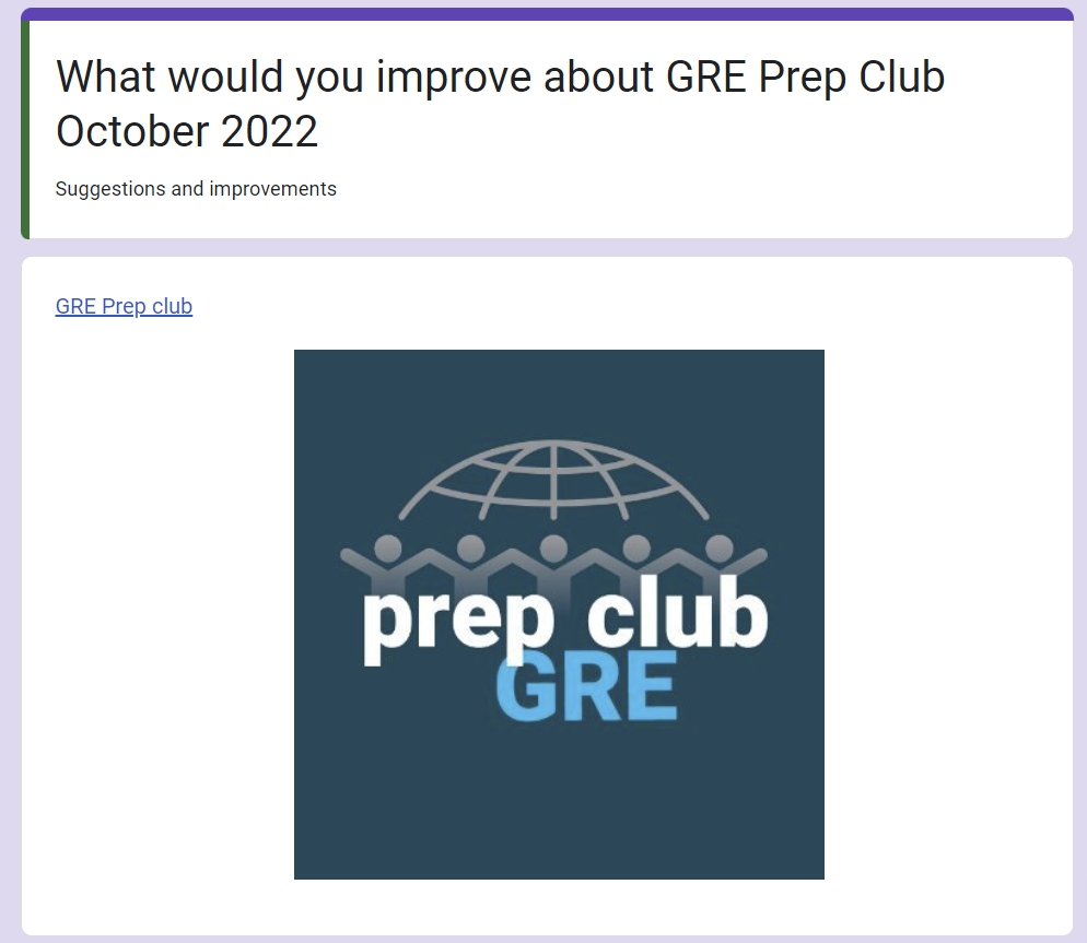 GRE Prep Club Survey - We need you!! : General GRE Questions & Strategies