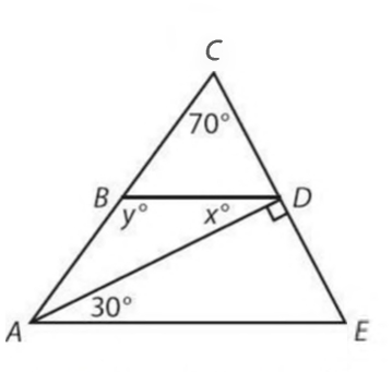 GRE If AB=BD, then what is the value of xy.jpg