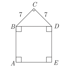 GRE In the figure above, what is the area of square ABDE.jpg