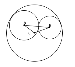 GRE A, B, C are the centers of the three circles,.jpg