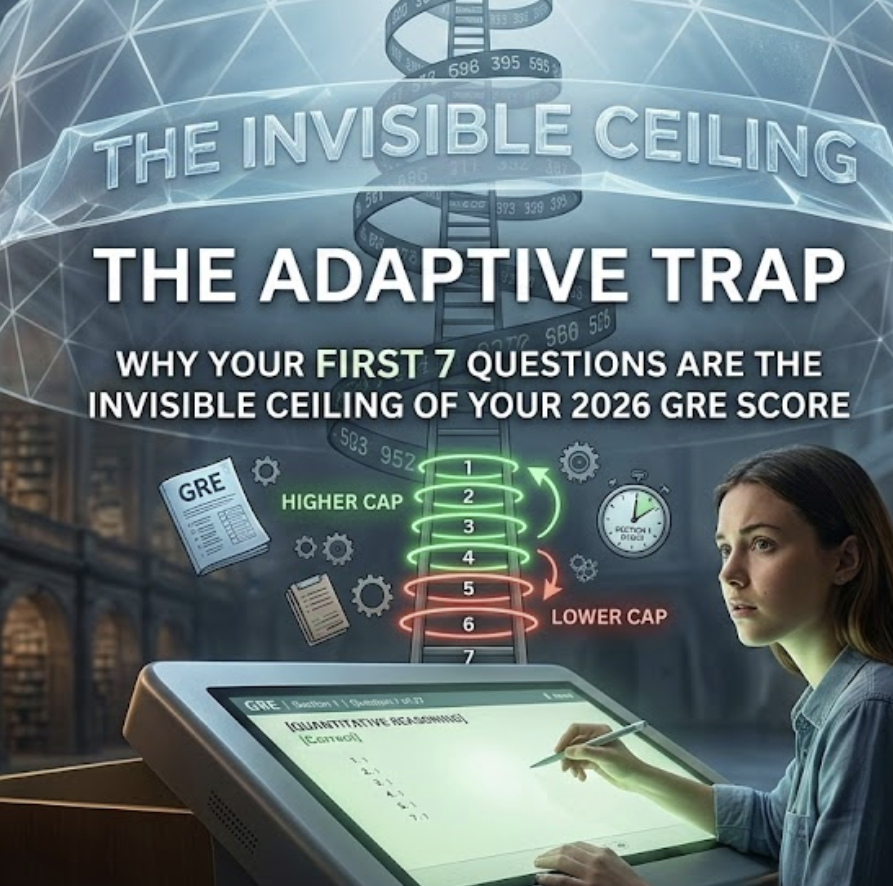 The Adaptive Trap Why Your First 7 Questions Are the Invisible Ceiling of Your 2026 GRE Score.png