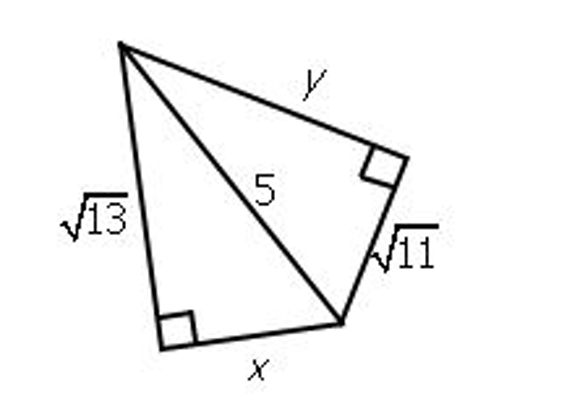 In the pyramid above whcih is greater x or y .png