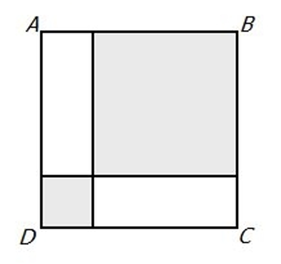 GRe If square A B C D has area 25 , and the area of the larger.png