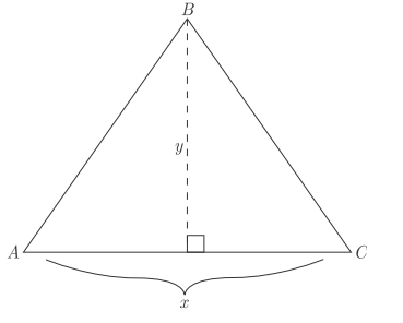 #GREpracticequestion ABC has an area of 108 cm^2. If both x and y are integers, w.jpg
