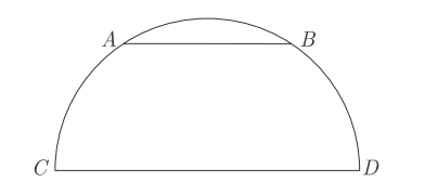#GREpracticequestion In the semicircle above, the length of arc AC is equal to the length of arc BD.jpg