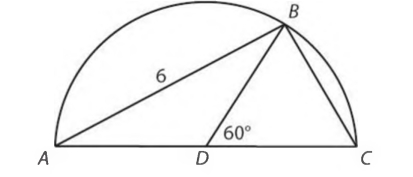 #GREpracticequestion Triangle ABC is inscribed in a semicircle centered.jpg