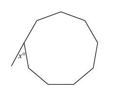 #Grepracticequestion The figure above shows a regular 9-sides polygon.jpg