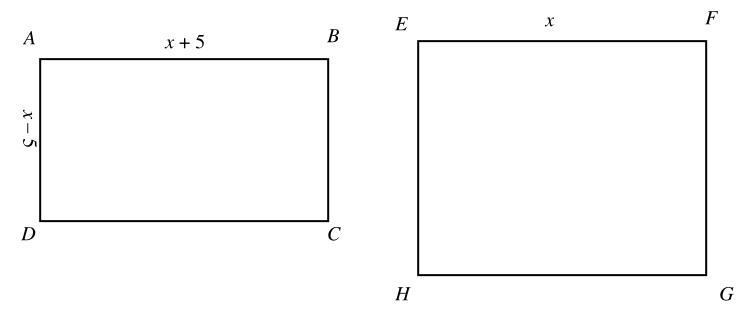 #GREpracticequestion In the figure, the area of rectangle ABCD is 45.jpg