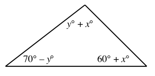 #GREpracticequestion  In the triangle, what is the value of x.jpg