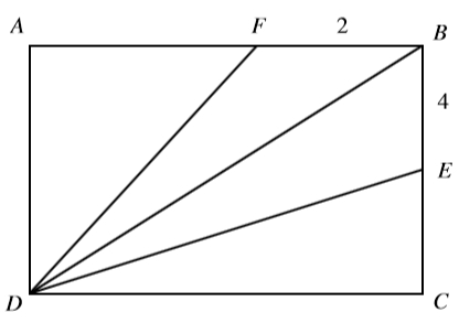 #GREpracticequestion In the figure, ABCD is a rectangle, and F and E are points.jpg