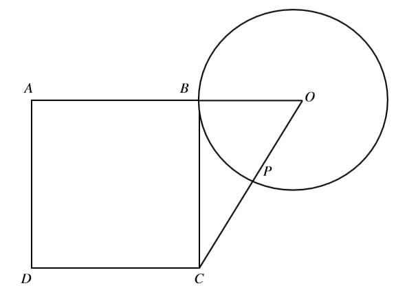 #GREpracticequestion  In the figure, O is the center of the circle of radius 3.jpg