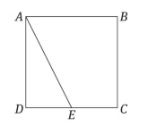 #GREpracticequestion In the figure above, the perimeter of square ABCD is 32 and the area of ΔADE   is 12.jpg