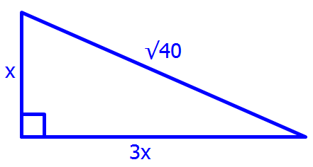 The legs of a right triangle are in the ratio of 3 to 1.png