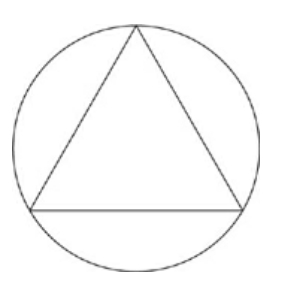 #greprepclub In the figure above, an equilateral triangle is inscribed in a circle..jpg